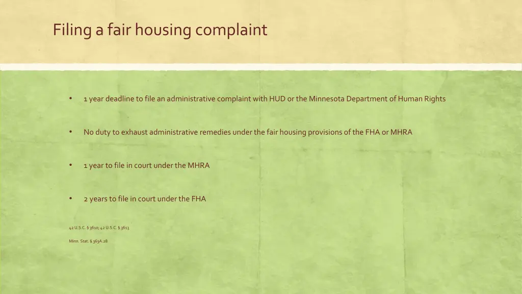 filing a fair housing complaint