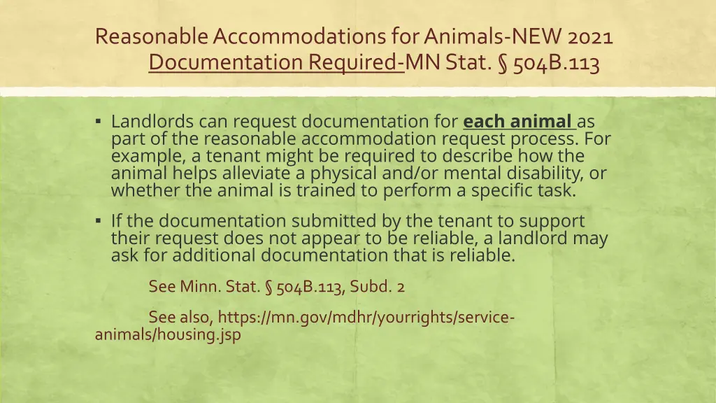 reasonable accommodations for animals new 2021 1