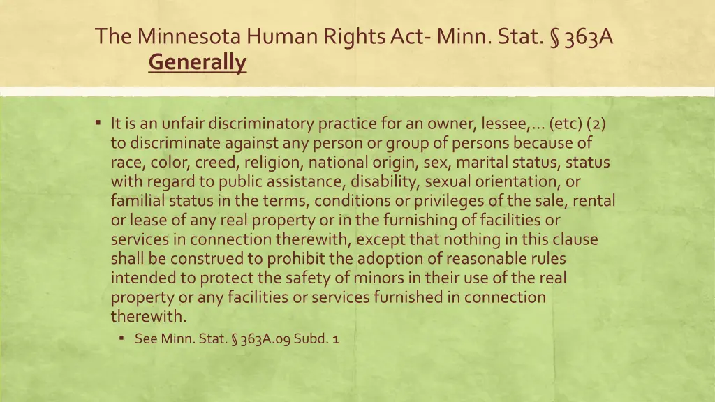 the minnesota human rights act minn stat 363a 1