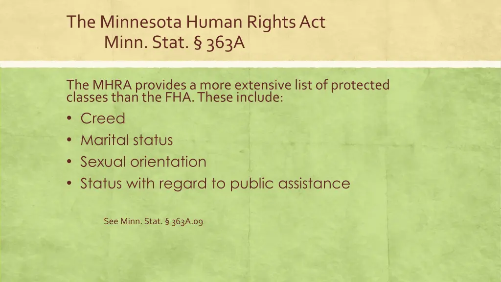 the minnesota human rights act minn stat 363a