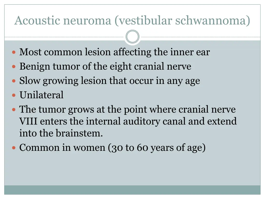 acoustic neuroma vestibular schwannoma