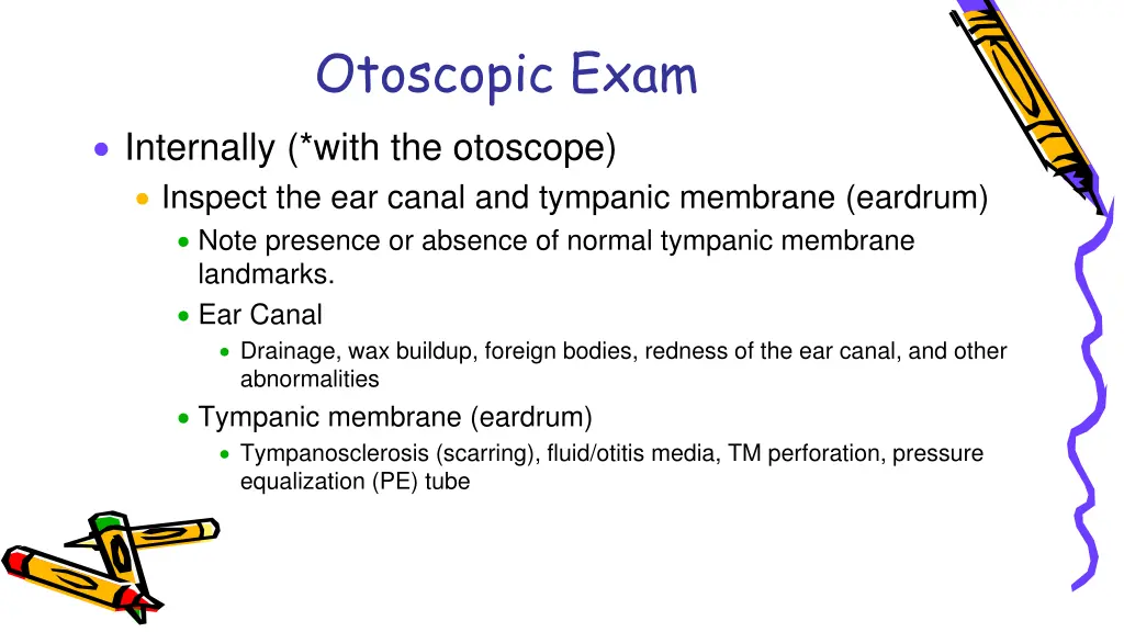 otoscopic exam