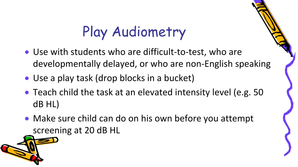 play audiometry