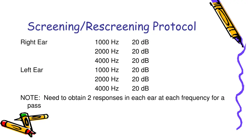 screening rescreening protocol