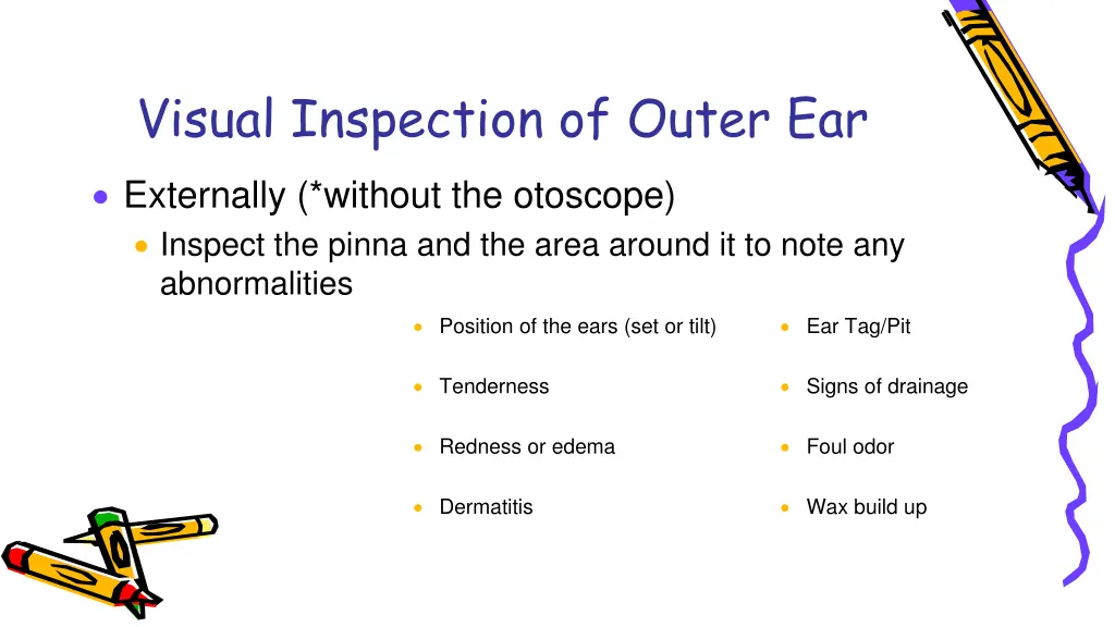 visual inspection of outer ear 1