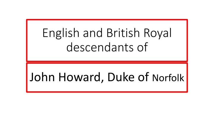 english and british royal descendants of