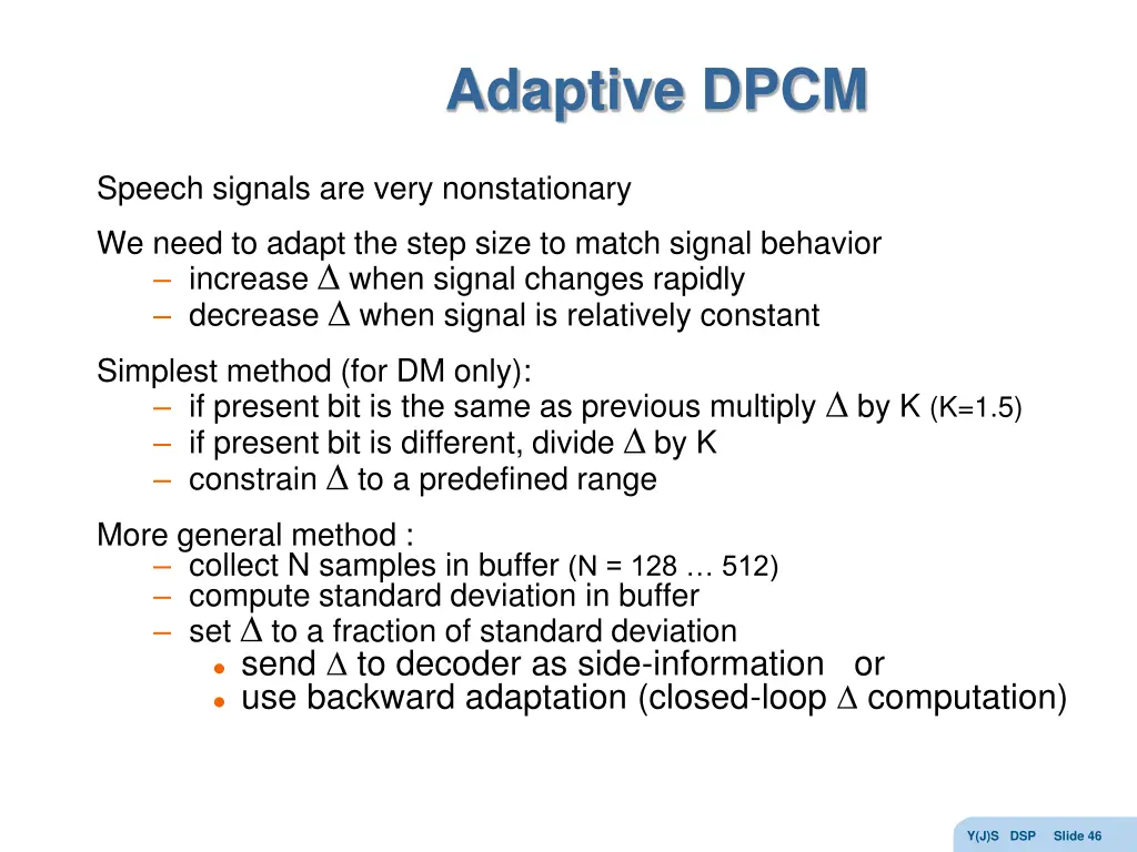 adaptive dpcm