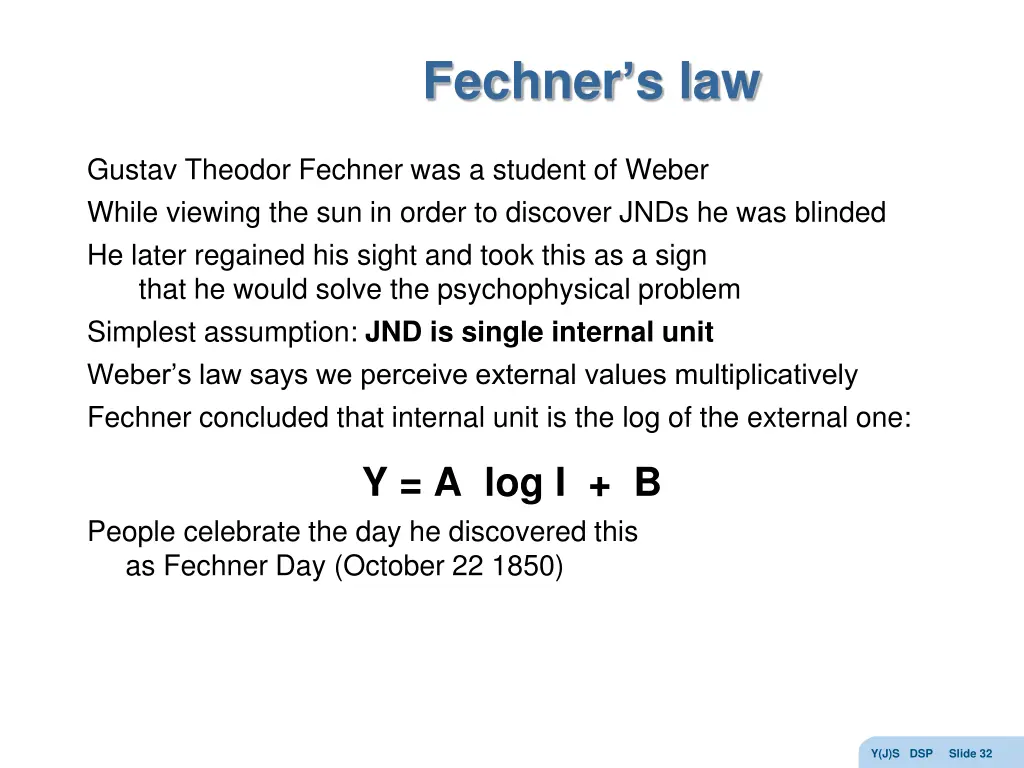 fechner s law