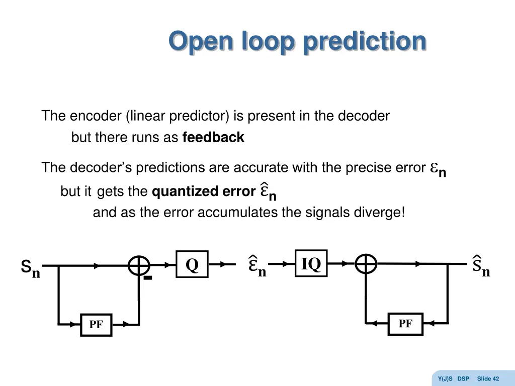 open loop prediction