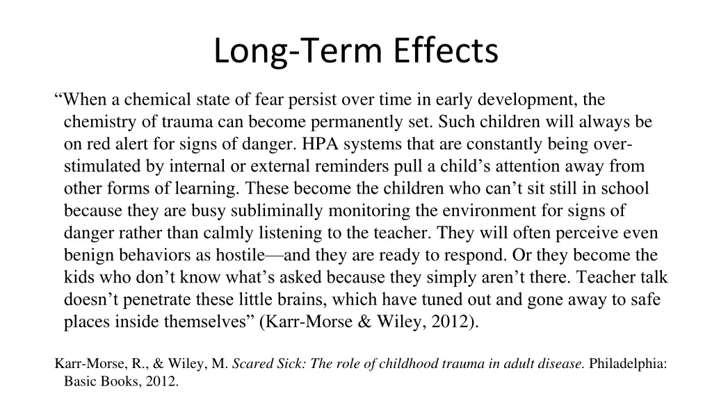 long term effects