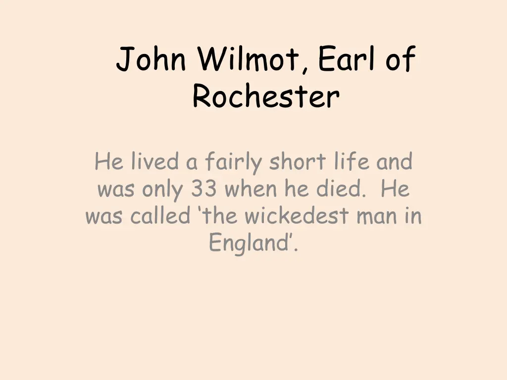 john wilmot earl of rochester 1