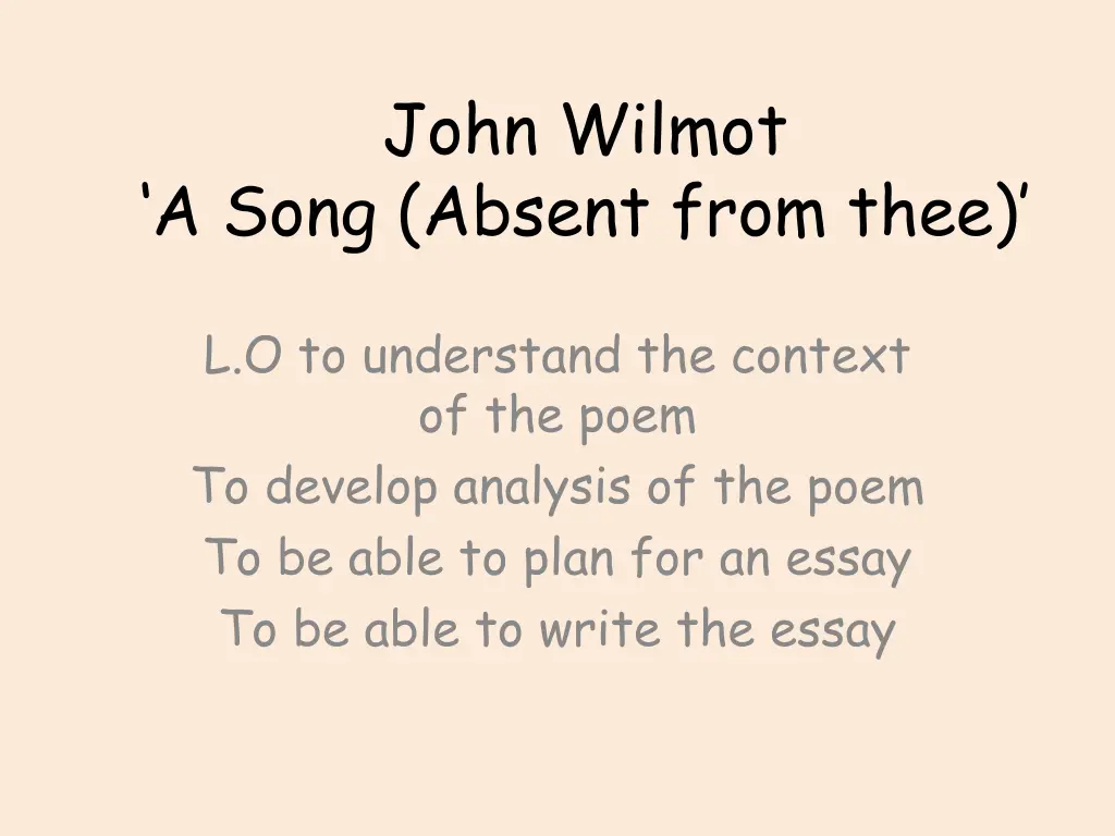 john wilmot