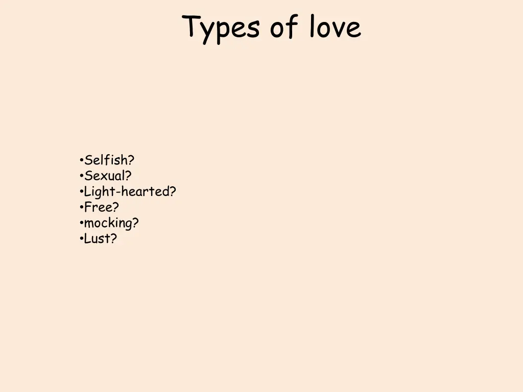 types of love