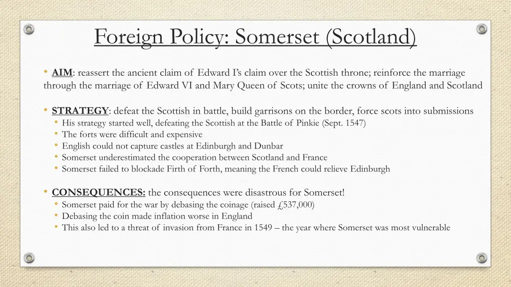 foreign policy somerset scotland