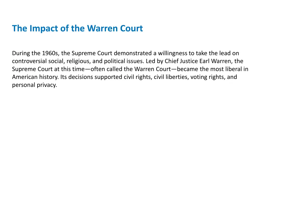 the impact of the warren court