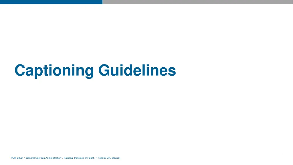 captioning guidelines