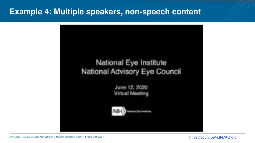 example 4 multiple speakers non speech content