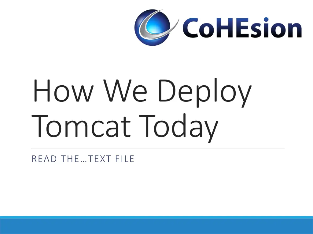 how we deploy tomcat today