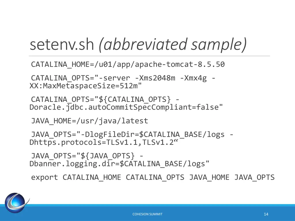 setenv sh abbreviated sample