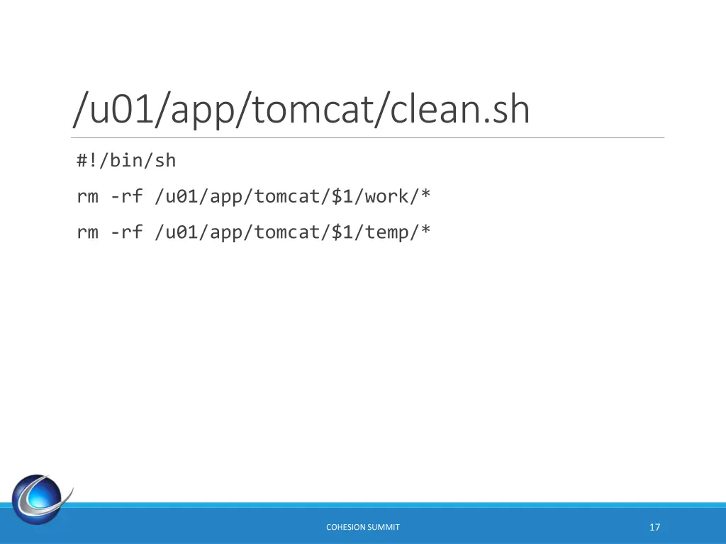 u01 app tomcat clean sh