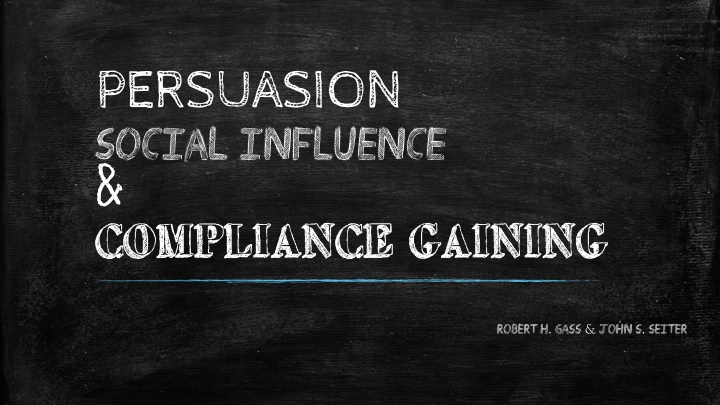 persuasion social influence compliance gaining