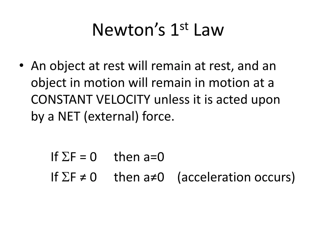 newton s 1 st law 1