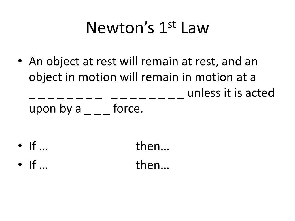 newton s 1 st law