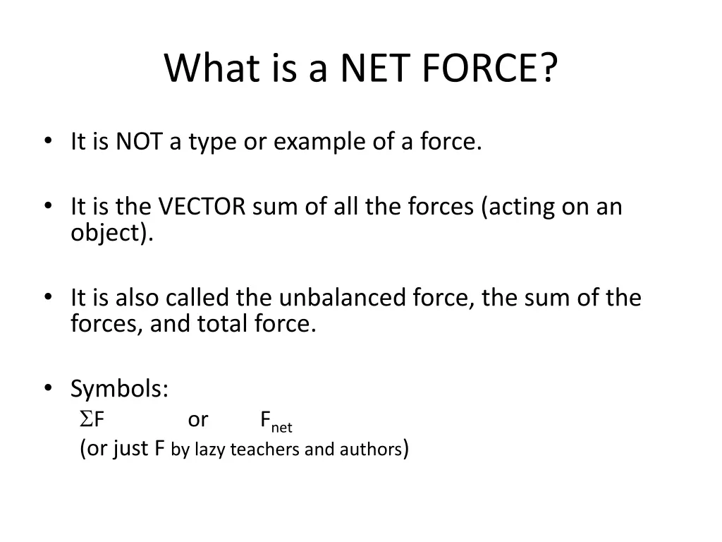 what is a net force