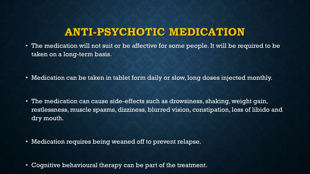 anti psychotic medication