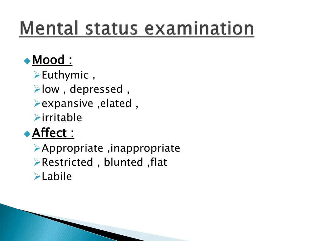 mood euthymic low depressed expansive elated