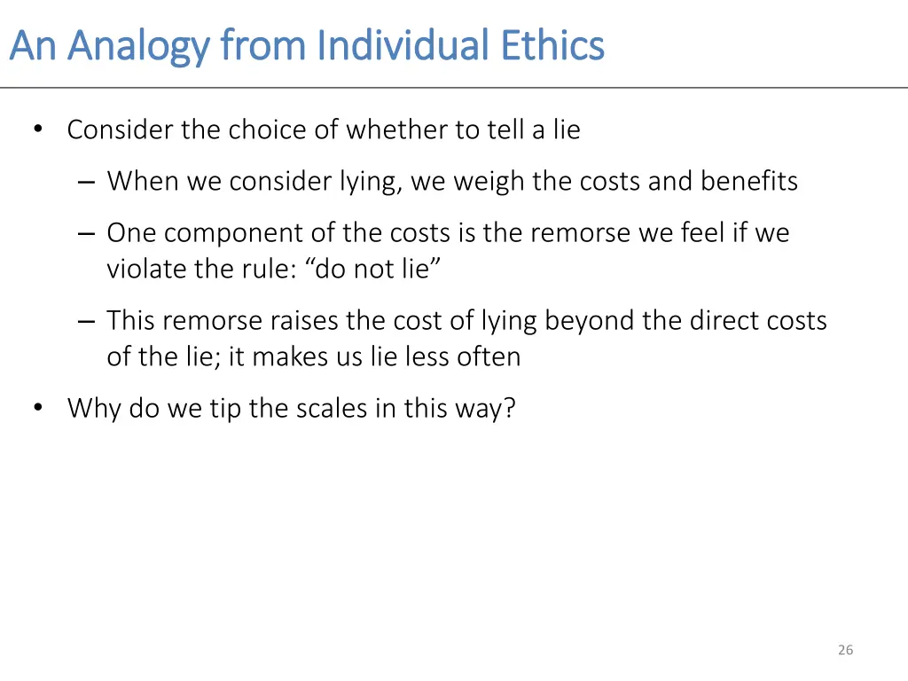 an analogy from individual ethics an analogy from