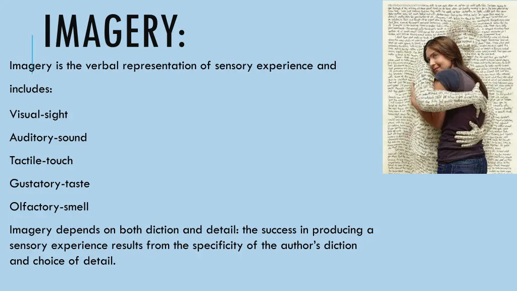 imagery imagery is the verbal representation