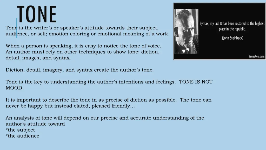 tone tone is the writer s or speaker s attitude