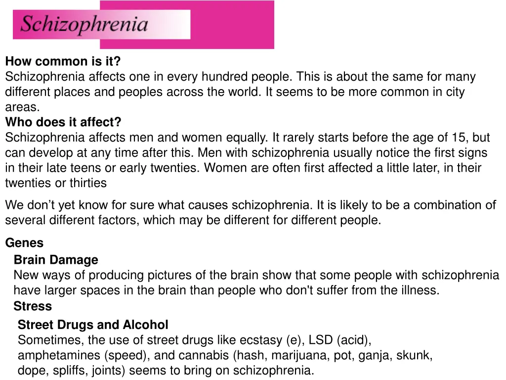 how common is it schizophrenia affects