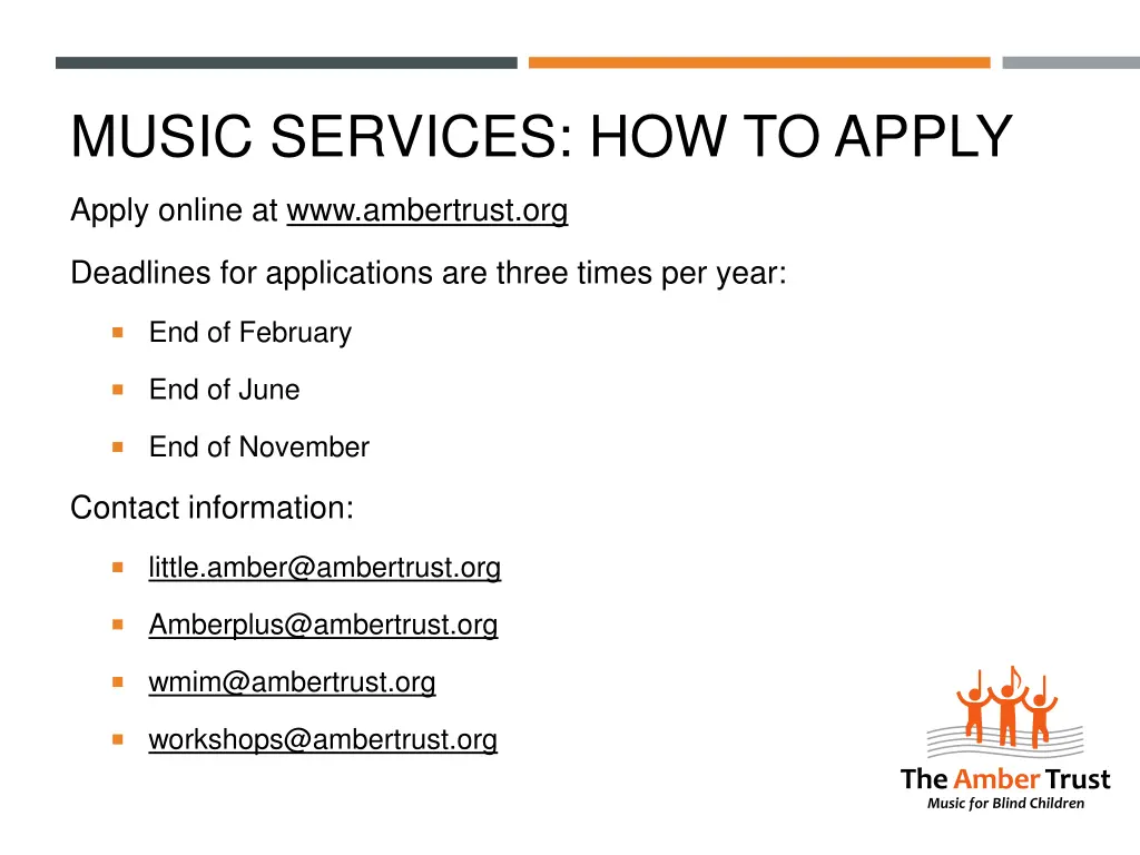 music services how to apply