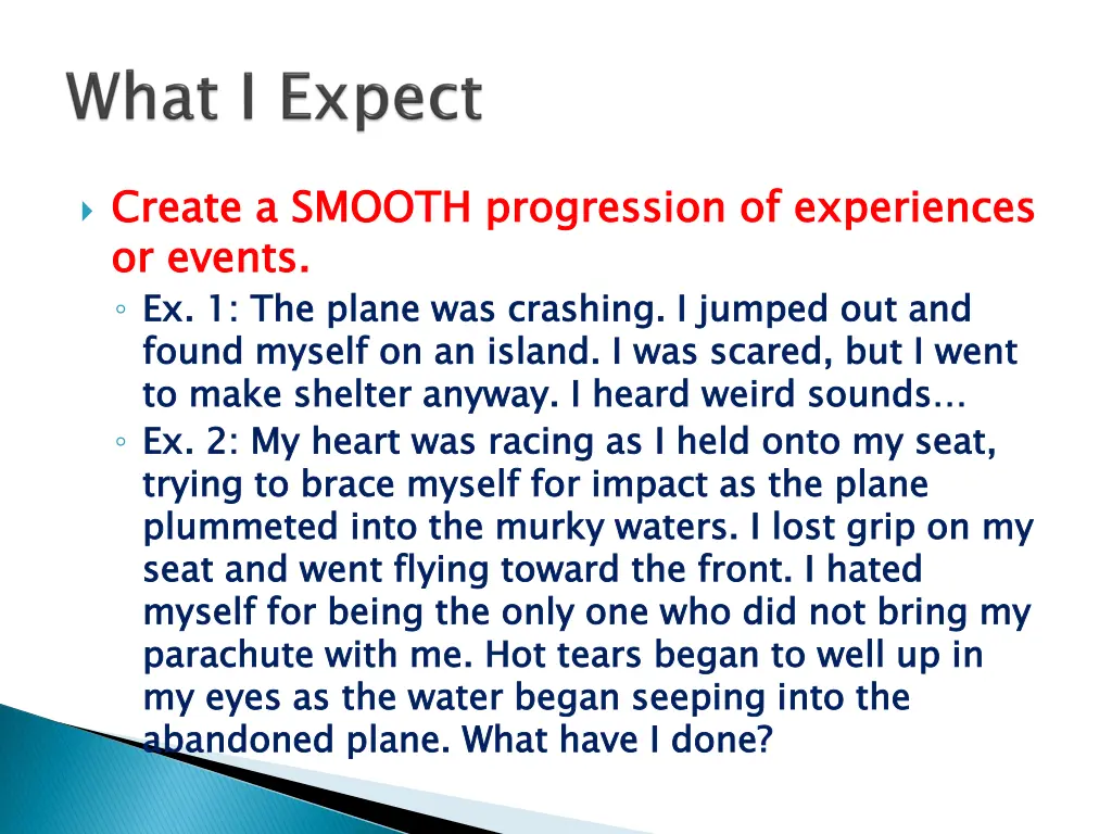 create a smooth progression of experiences