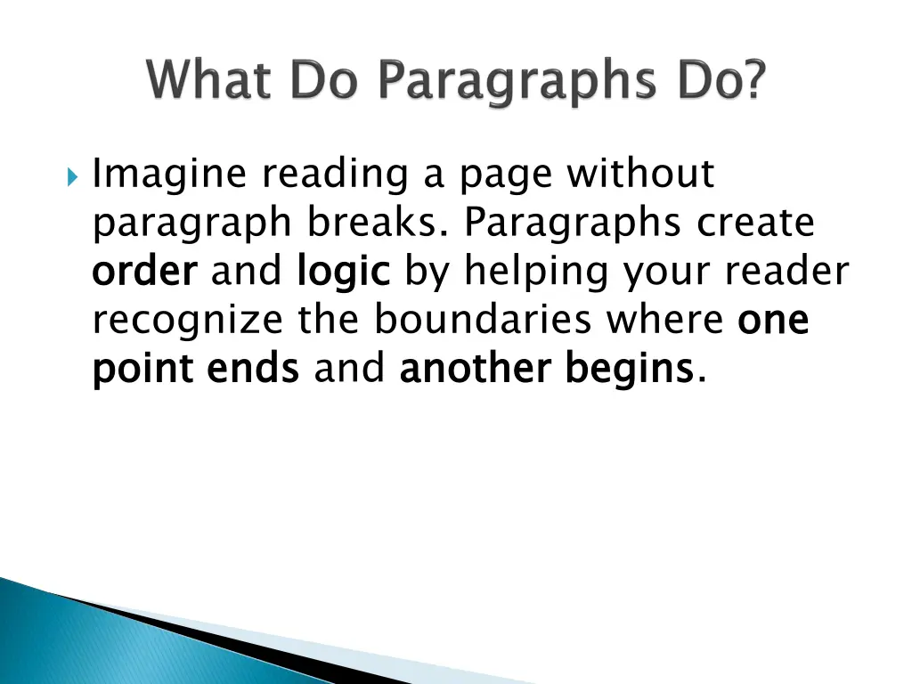 imagine reading a page without paragraph breaks