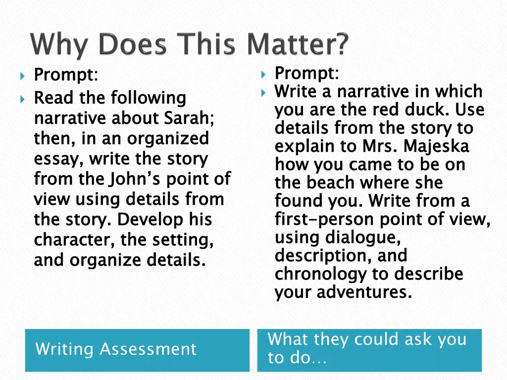 prompt write a narrative in which