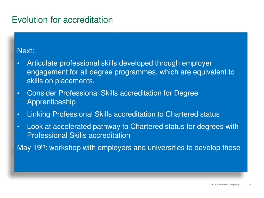 evolution for accreditation 1