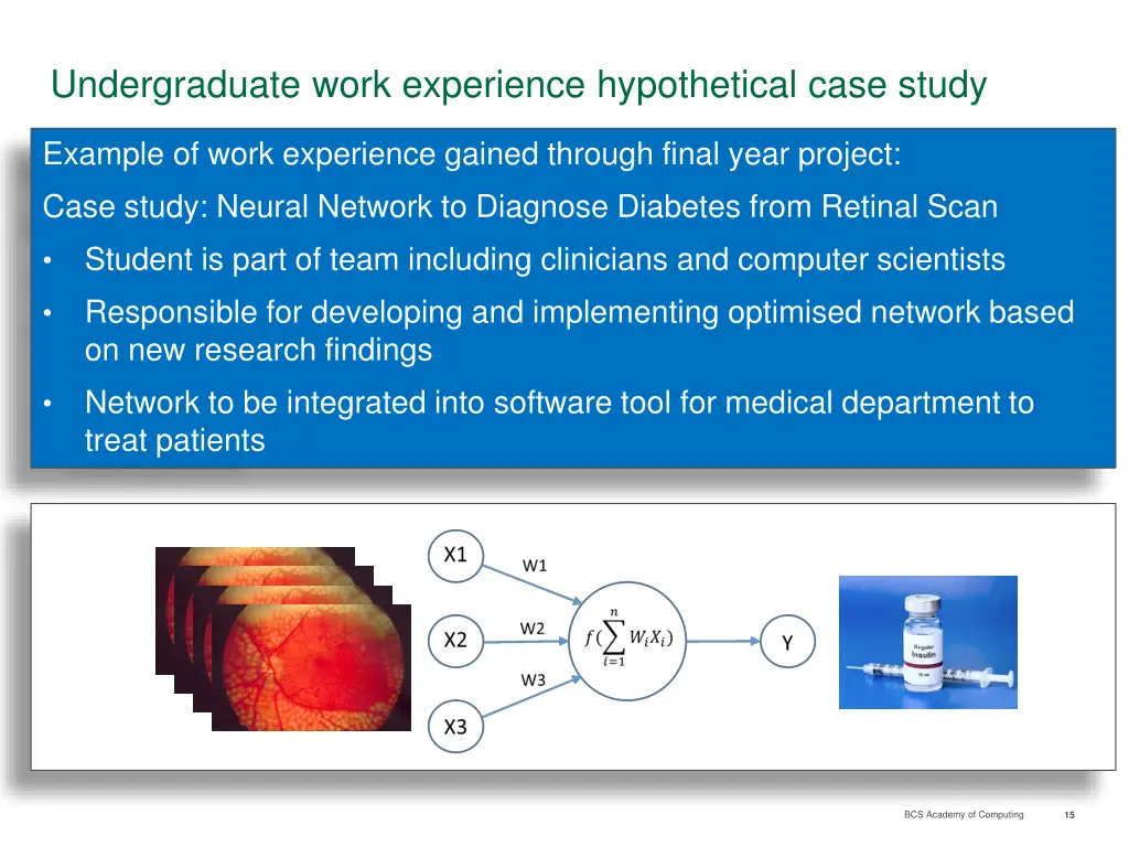 undergraduate work experience hypothetical case