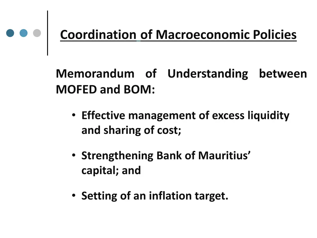 coordination of macroeconomic policies