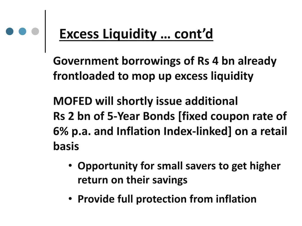 excess liquidity cont d 1