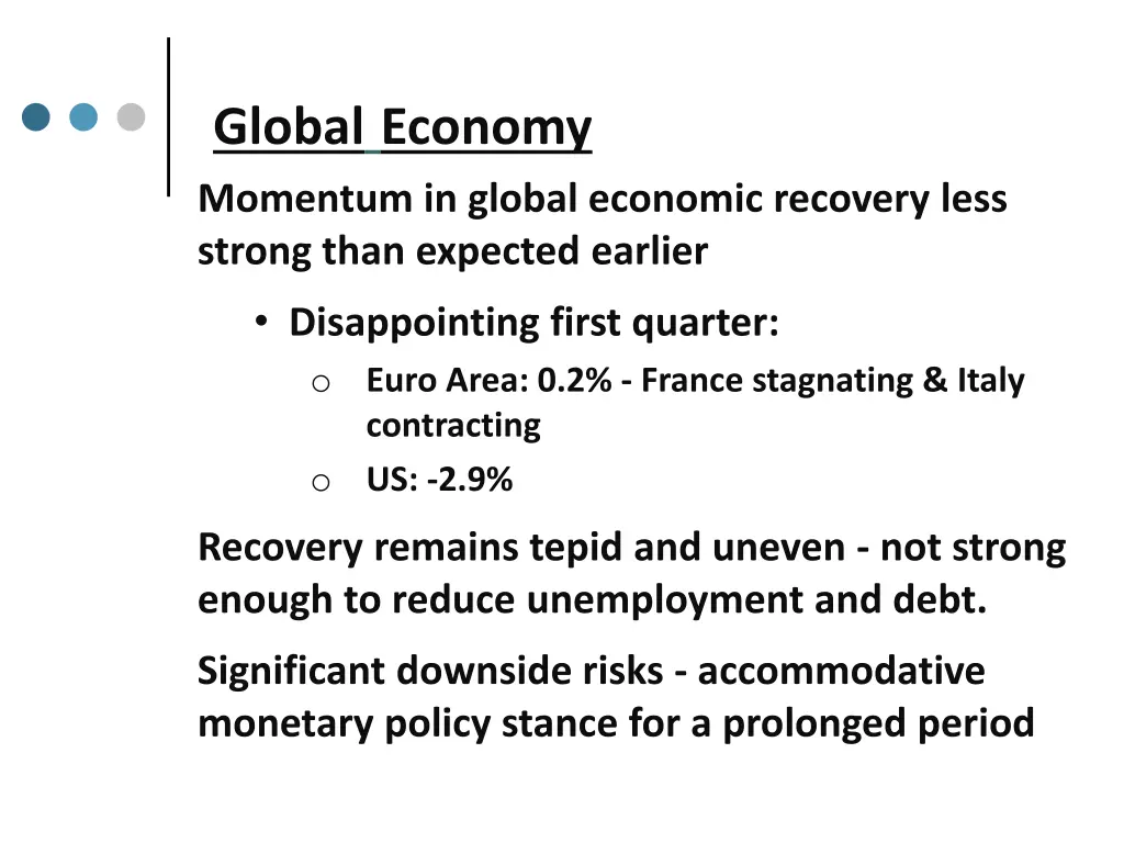 global economy momentum in global economic