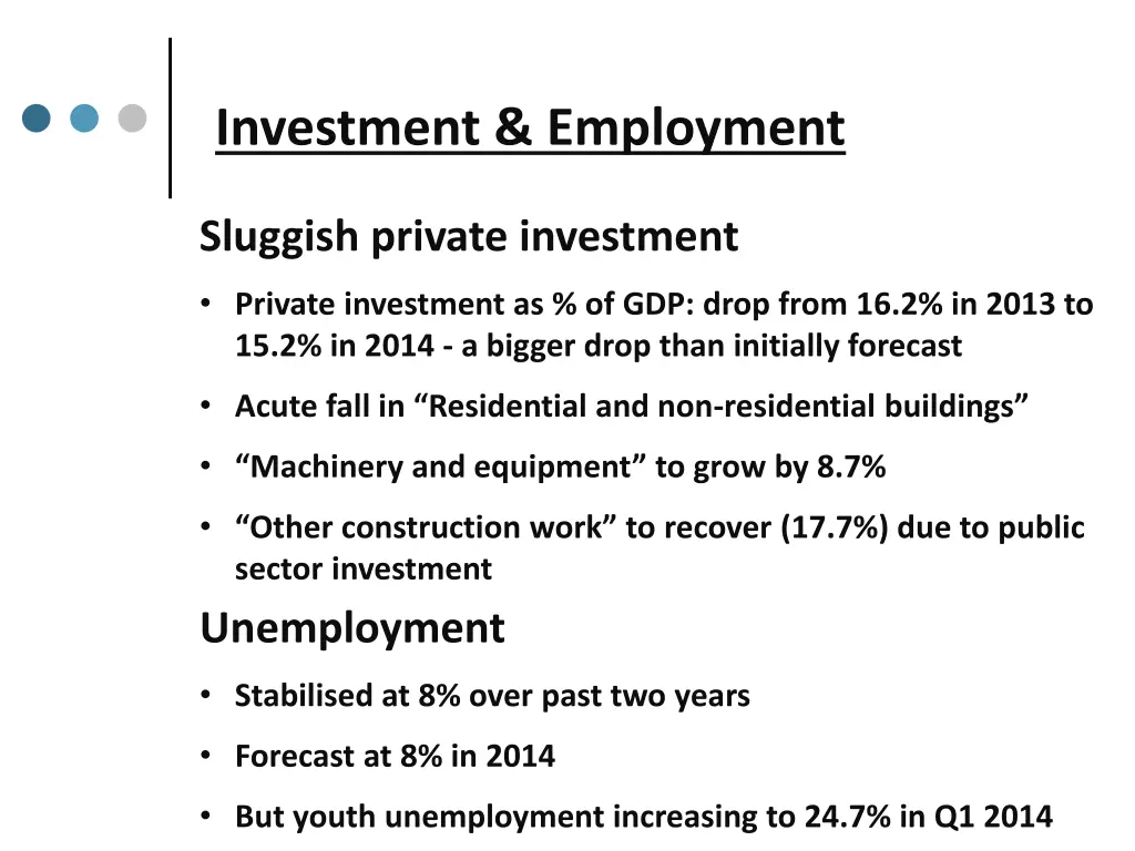 investment employment