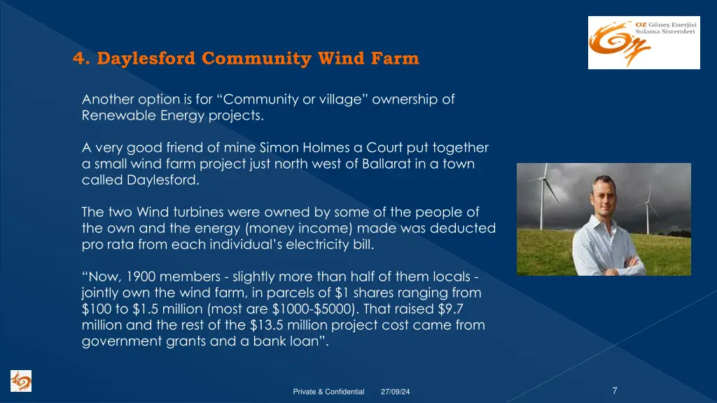 4 daylesford community wind farm