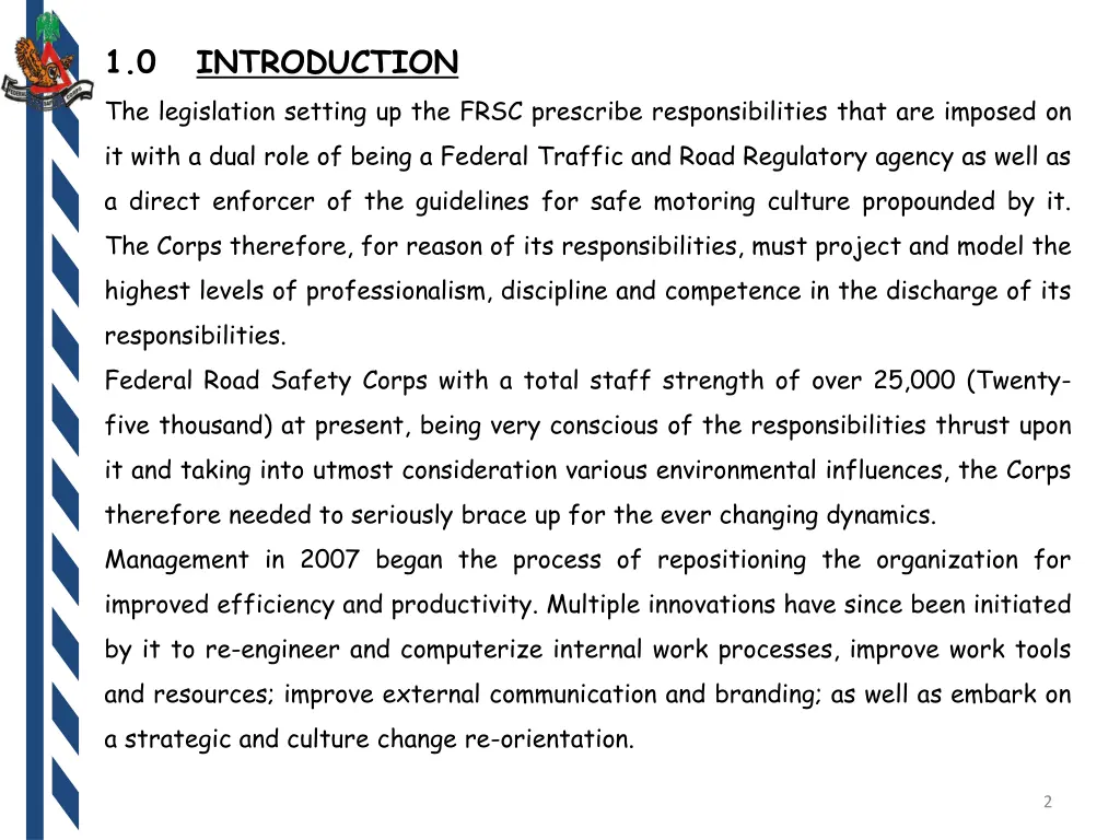 1 0 introduction the legislation setting