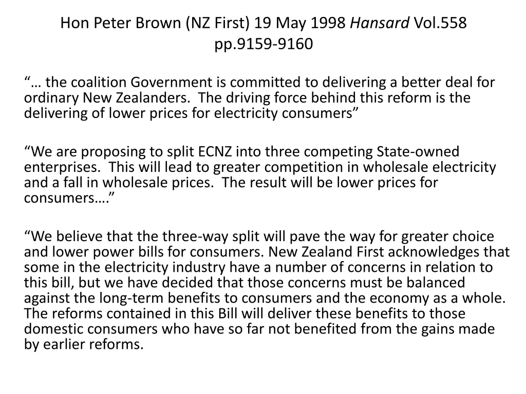 hon peter brown nz first 19 may 1998 hansard