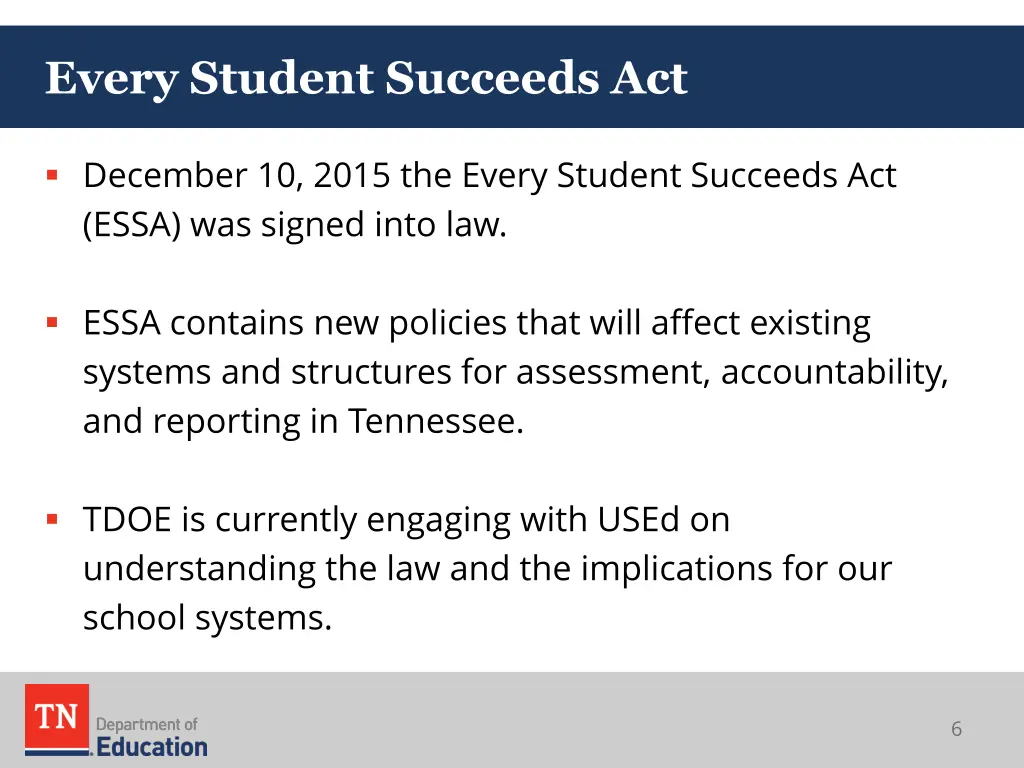 every student succeeds act