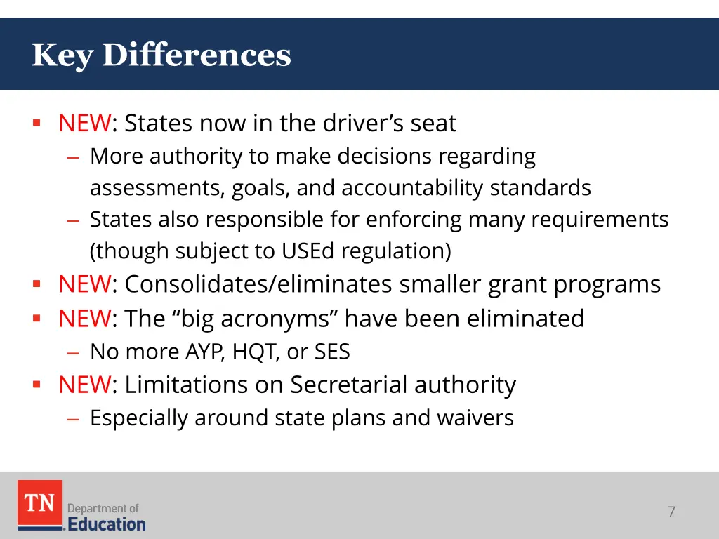 key differences