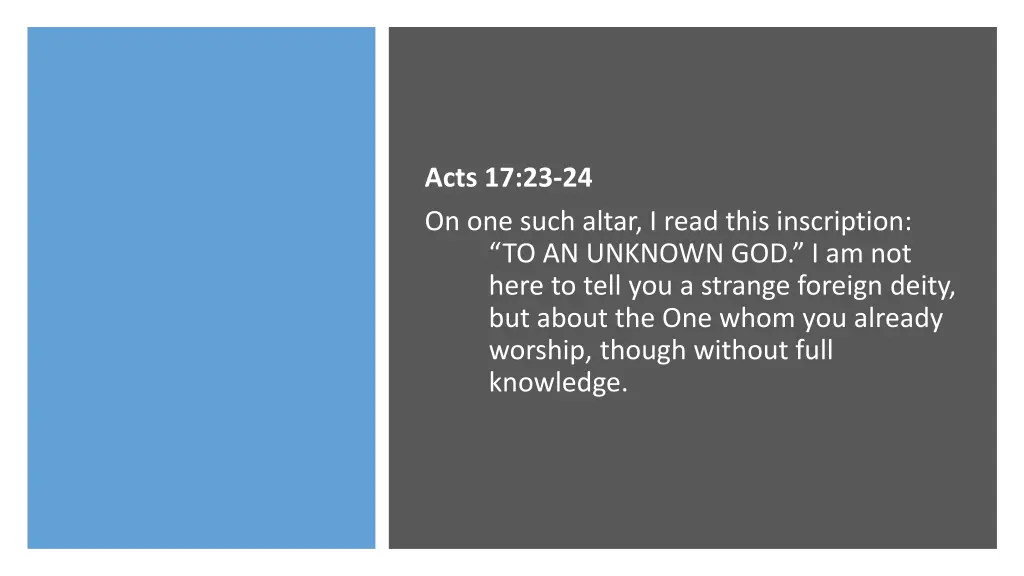 acts 17 23 24 on one such altar i read this